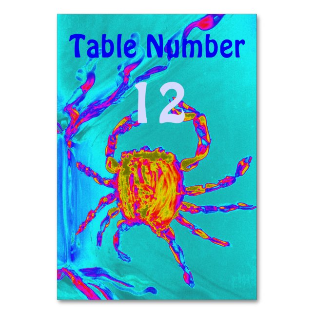 Tarjeta De Mesa Mar de Crab de Guay (Anverso)