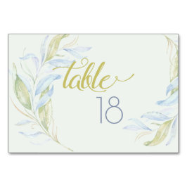 Tarjeta De Mesa Marca Watercolor Moderno Boho Leafy