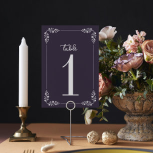 Tarjeta De Mesa Marco de Charlotte Colores curados Boda