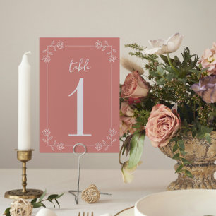 Tarjeta De Mesa Marco de Juliette Colores curados Boda
