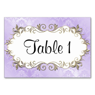 Tarjeta De Mesa Marco púrpura boda