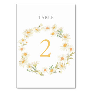 Tarjeta De Mesa mareas de acuarela Número de tabla 2