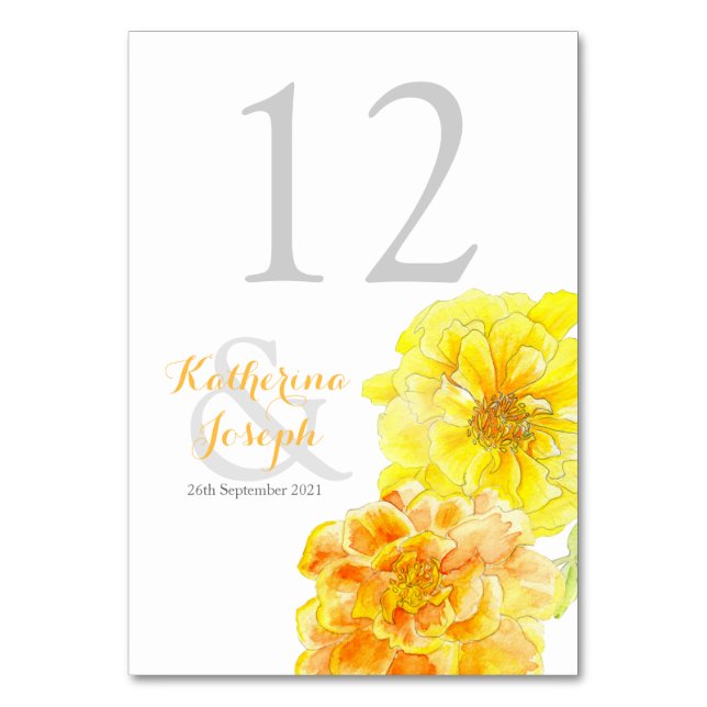 Tarjeta De Mesa Mareas de verano acuarela número de tabla boda (Anverso)
