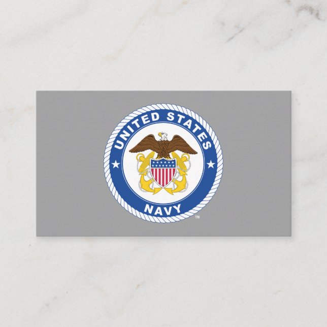 Tarjeta De Mesa Marina de Estados Unidos | Oficial Escudo (Anverso)