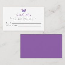 Mariposa Baby Shower adivina cuántos juegos