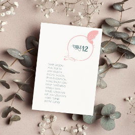 Tarjeta De Mesa Mariposa de estilo Art Nouveau de época Boda rosa 