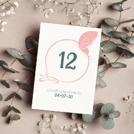 Tarjeta De Mesa Mariposa de estilo Art Nouveau de estilo Art Nouve