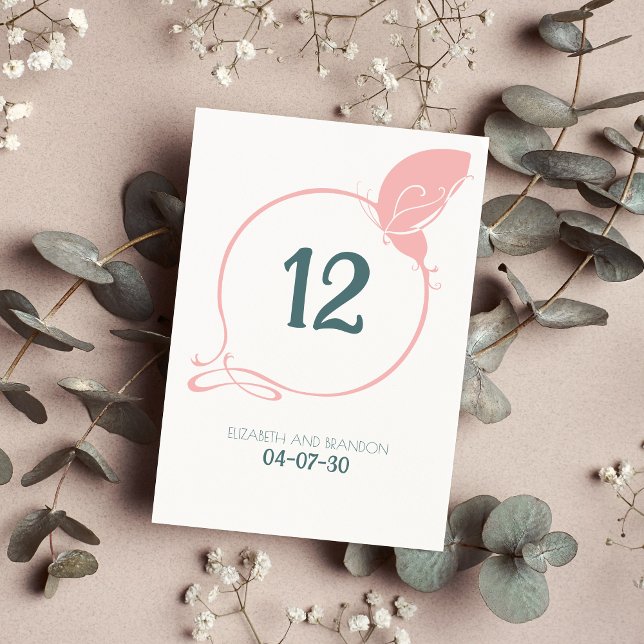 Tarjeta De Mesa Mariposa de estilo Art Nouveau de estilo Art Nouve (Subido por el creador)