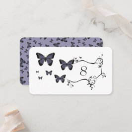Tarjeta De Mesa Mariposas Moradas