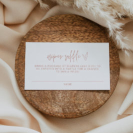 Tarjeta De Mesa MARLO Bohemian Rubor Baby Wipes Raffle Ticket