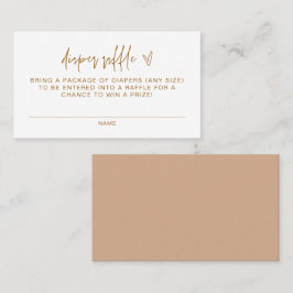 Tarjeta De Mesa MARLO Bohemian Terracotta Baby Diaper Raffle Card