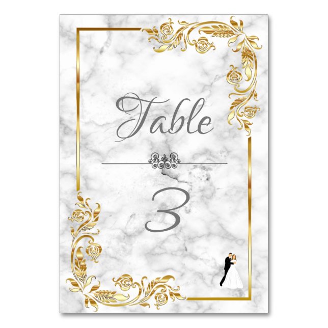 Tarjeta De Mesa Mármol (Anverso)