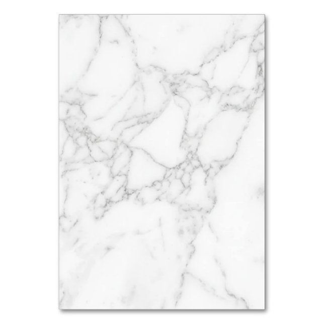 Tarjeta De Mesa Mármol Blanco (Anverso)