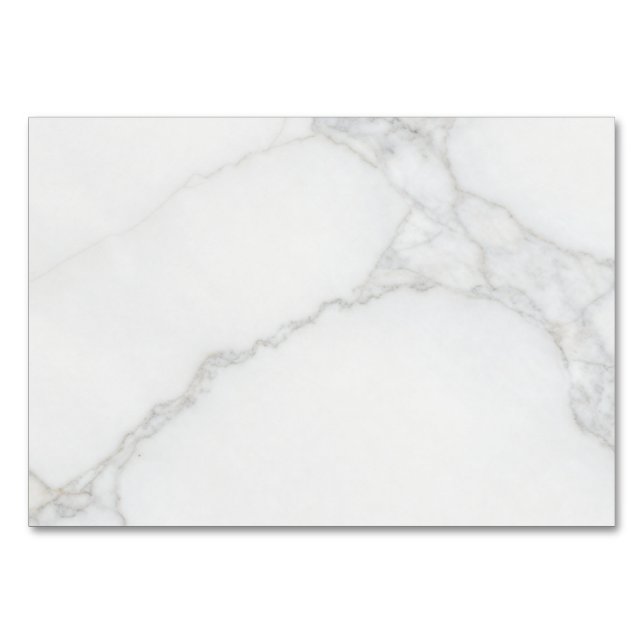 Tarjeta De Mesa Mármol Blanco (Anverso)
