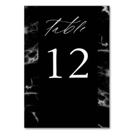 Tarjeta De Mesa Mármol negro número de tabla 2