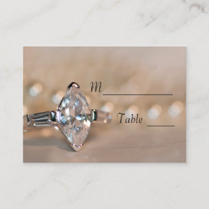 Tarjeta De Mesa Marquise Diamond Ring Boda Place Card