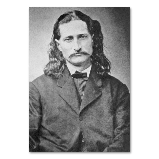 Tarjeta De Mesa Marshal Wild Bill Hickok Antiguo Cañero Occidental (Anverso)
