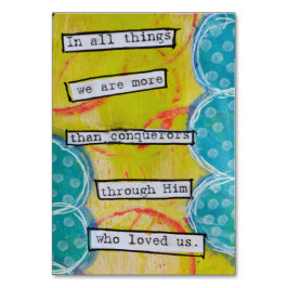 Tarjeta De Mesa Más que conquistadores