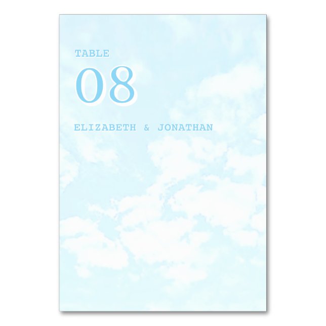 Tarjeta De Mesa Match Made In Heaven Wedding (Anverso)