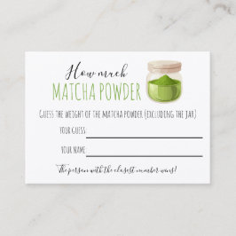 Tarjeta De Mesa Matcha Theme Party Game Guessing Card