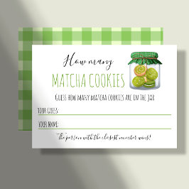 Tarjeta De Mesa Matcha Theme Party Game Guessing Card