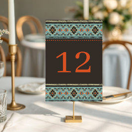 Tarjeta De Mesa Matrimonio de invierno entre tribus rusticas