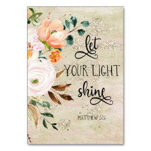 Tarjeta De Mesa Matthew Bible Verse Card