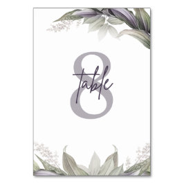 Tarjeta De Mesa Mauve & Green Floral | BODA