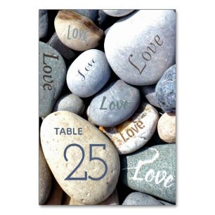 Tarjeta De Mesa ME ENCANTAN LAS insólitas piedras de playa de colo