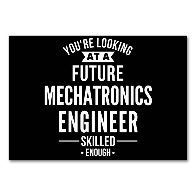 Tarjeta De Mesa Mechatronics engineer gift (Anverso)