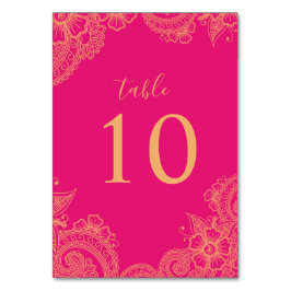 Tarjeta De Mesa Mehndi Boda