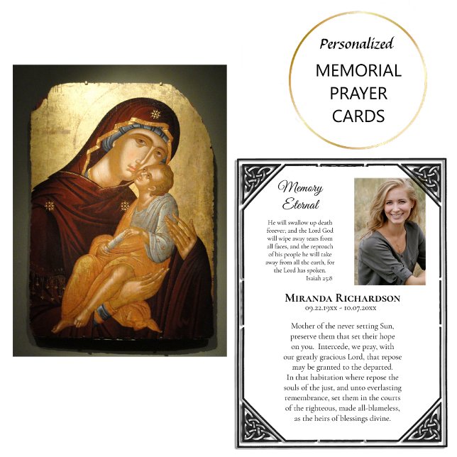 Tarjeta De Mesa Memory Eternal Orthodox Funeral Prayer Card        (Subido por el creador)