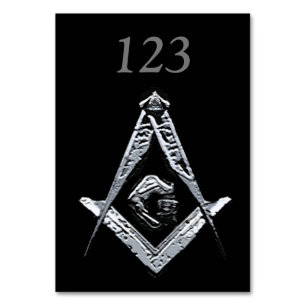 Tarjeta De Mesa Mentes masónicas (Silvery)