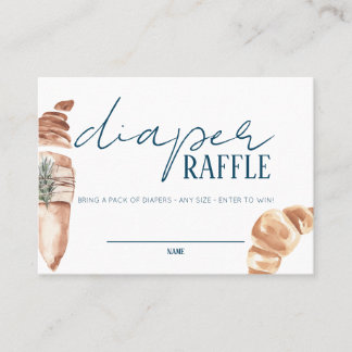 Tarjeta De Mesa Mercado francés - Baguette - Diaper Raffle Insert