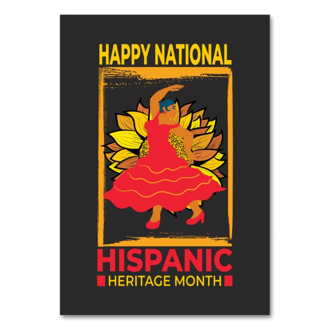 Tarjeta De Mesa Mes del Patrimonio Nacional Hispano (Anverso)