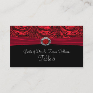 Tarjeta De Mesa Mesa barroca de color rojo y negro