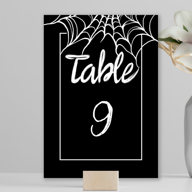 Tarjeta De Mesa Mesa de Bodas de Halloween con fantasía negra góti (Subido por el creador)