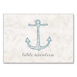 Tarjeta De Mesa Mesa de Bodas del Royal Blue Anchor