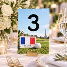Mesa de golf de Francia Número Torre Eiffel Bander