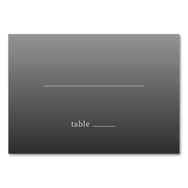 Tarjeta De Mesa Mesa de Línea Gris Minimalista (Anverso)