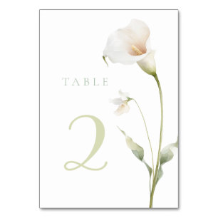 Tarjeta De Mesa Mesa de lirio de cala 2