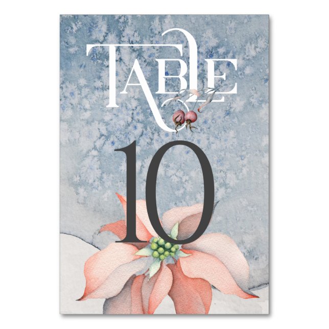Tarjeta De Mesa Mesa de recepción de navidades Mágicos/Bodas #10 (Anverso)