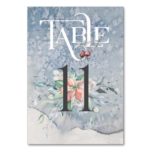 Tarjeta De Mesa Mesa de recepción de navidades Mágicos/Bodas #11 (Anverso)