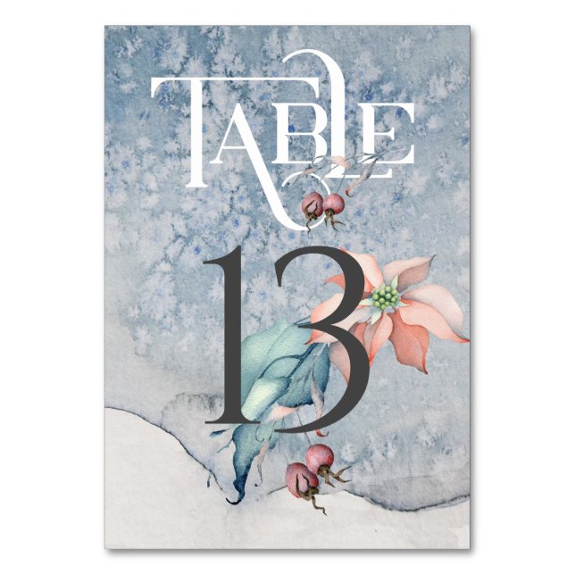 Tarjeta De Mesa Mesa de recepción de navidades Mágicos/Bodas #13 (Anverso)