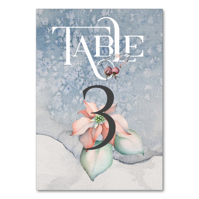 Tarjeta De Mesa Mesa de recepción de navidades Mágicos/Bodas #3 (Anverso)