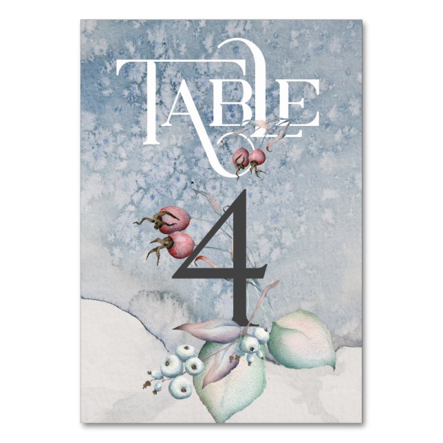 Tarjeta De Mesa Mesa de recepción de navidades Mágicos/Bodas #4 (Anverso)