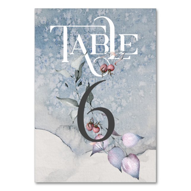 Tarjeta De Mesa Mesa de recepción de navidades Mágicos/Bodas #6 (Anverso)