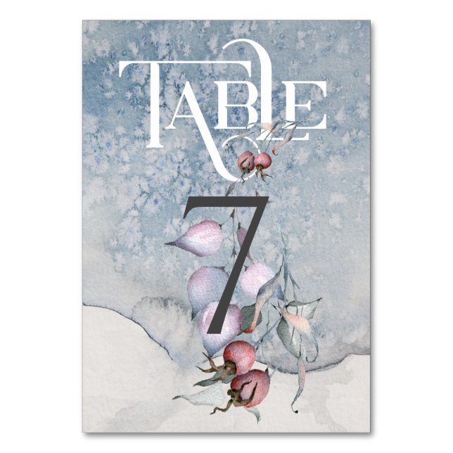 Tarjeta De Mesa Mesa de recepción de navidades Mágicos/Bodas #7 (Anverso)