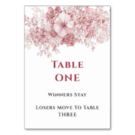 Tarjeta De Mesa Mesa uno de Bunco floral elegante