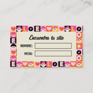 Tarjeta De Mesa Meseros Seating Plan Boda Original Divertida